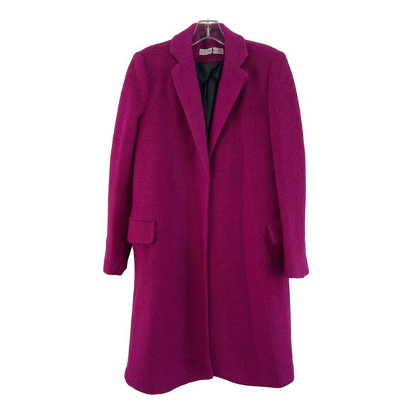 Mango Jackets & Blazers - Women's Mango Fuchsia Winter Coat Size XS Preowned